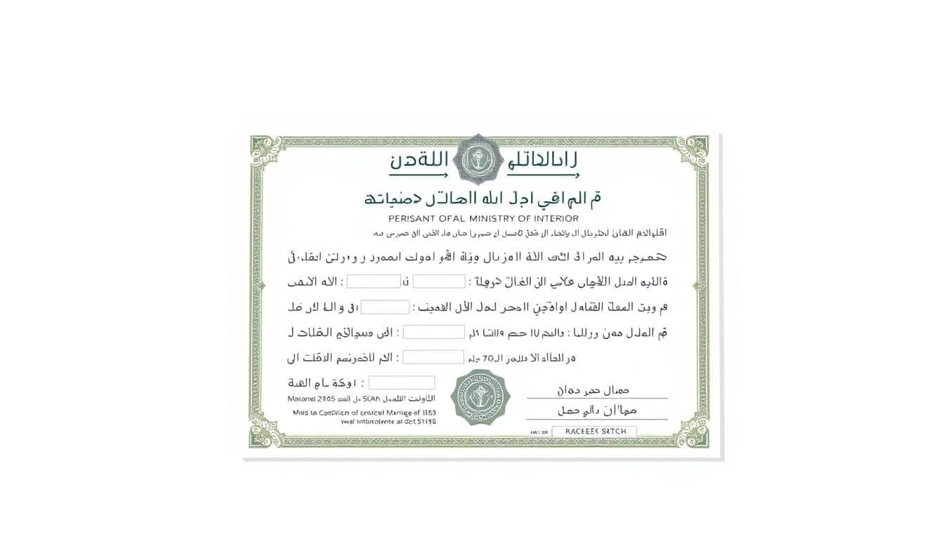تصريح زواج وزارة الداخلية